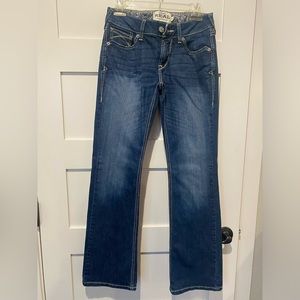 Ariat R.E.A.L. Mid Rise Stretch Boot Cut Jean, Size 28R